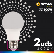 LED SMD ESTANDAR PLAST 16W (100W) 1521LM E27 230º 4000K 15000H RAYDAN HOME CJ.2