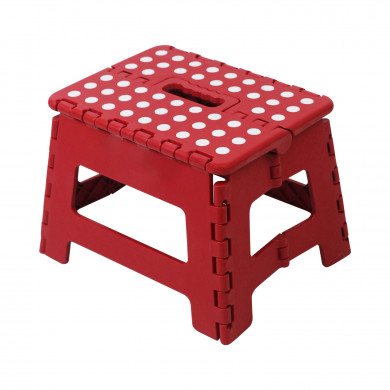 TABURETE PLEGABLE DE PLÁSTICO PEQUEÑO 32X25X22CM COLORES SURTIDOS 7HOUSE RT.1