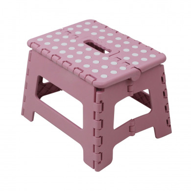TABURETE PLEGABLE DE PLÁSTICO PEQUEÑO 32X25X22CM COLORES SURTIDOS 7HOUSE RT.1