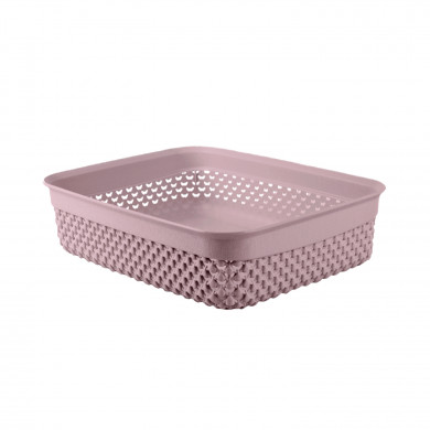 CESTA RESINA RECTANGULAR BAJA ROSA (24,5x19,5x6,5cm) 2,2L 7HOUSE CESTA RESINA RECTANGULAR BAJA ROSA (24,5x19,5x6,5cm) 2,2L 7HOUSE