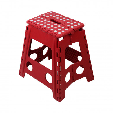 TABURETE PLEGABLE DE PLÁSTICO GRANDE 39X31,5X39 CM COLORES SURTIDOS 7HOUSE RT.1