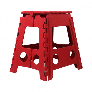 TABURETE PLEGABLE DE PLÁSTICO GRANDE 39X31,5X39 CM COLORES SURTIDOS 7HOUSE RT.1