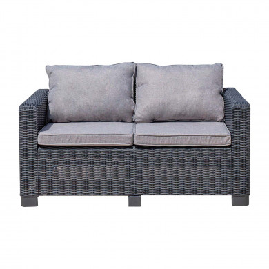 CONJUNTO DE JARDÍN MENORCA GRIS MESA+SOFÁ+2 SILLONES RATÁN 3 BULTOS CJ.1