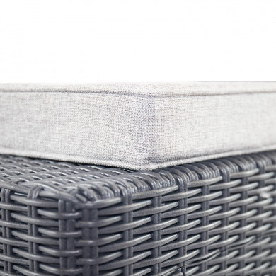 CONJUNTO DE JARDÍN MENORCA GRIS MESA+SOFÁ+2 SILLONES RATÁN 3 BULTOS CJ.1