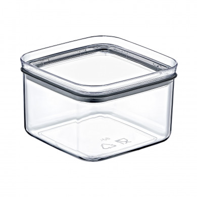 BOTE HERMÉTICO PEQUEÑO CUADRADO (10,5x10.5x7,5cm) 0,5L 7HOUSE RT.1