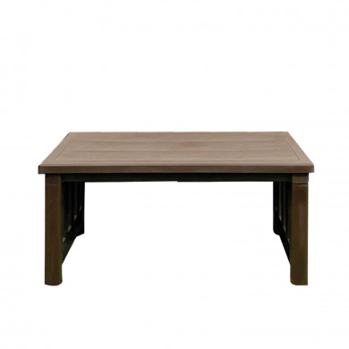 CONJUNTO DE JARDÍN PALMA MARRÓN MESA+SOFÁ+2 SILLAS RATÁN CJ.1