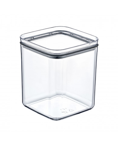 BOTE HERMÉTICO MEDIANO CUADRADO  (10,5x10.5x13cm) 1L 7HOUSE RT.1