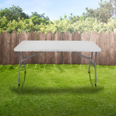 MESA PLEGABLE BLANCA RECTANGULAR 1,5m 7HOUSE CJ.1