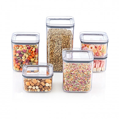 BOTE HERMÉTICO MEDIANO CUADRADO  (10,5x10.5x13cm) 1L 7HOUSE RT.1