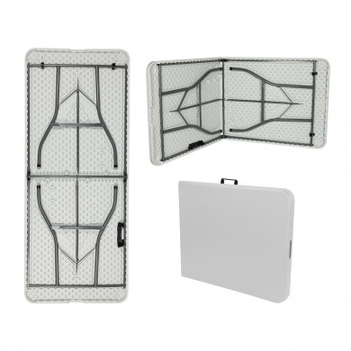MESA PLEGABLE BLANCA RECTANGULAR 2,4m 7HOUSE CJ.1