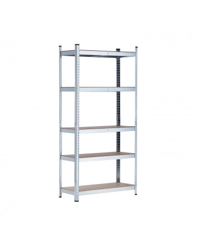 ESTANTERÍA GALVANIZADA 5 BALDAS AJUSTABLES 175KG. 1800x900x400mm