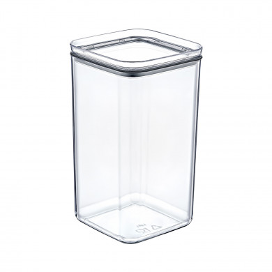 BOTE HERMÉTICO GRANDE CUADRADO  (10,5x10.5x19cm) 1,5L 7HOUSE RT.1