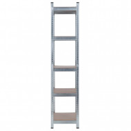 MegaPack 10 Estanterías Modulares Galvanizadas con 5 Baldas Ajustables 180x90x40cm 875Kg 7house