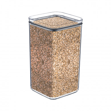 BOTE HERMÉTICO GRANDE CUADRADO  (10,5x10.5x19cm) 1,5L 7HOUSE RT.1