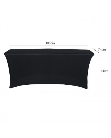 FUNDA PARA MESA RECTANGULAR DE 180x74x74cm NEGRA 7HOUSE Basic BS.1