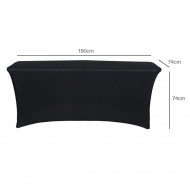 FUNDA PARA MESA RECTANGULAR DE 180x74x74cm NEGRA 7HOUSE Basic BS.1