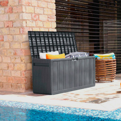 BAÚL RESINA GRIS 57 x 117 x 45,5 cm 7HOUSE