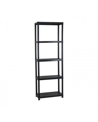 ESTANTERÍA RESINA 5 BALDAS NEGRA 172x60.5x30.5 cm 7HOUSE