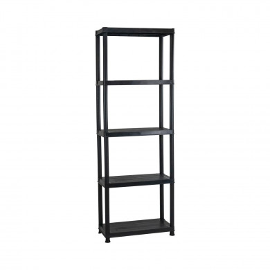 ESTANTERÍA RESINA 5 BALDAS NEGRA 172x60.5x30.5 cm 7HOUSE