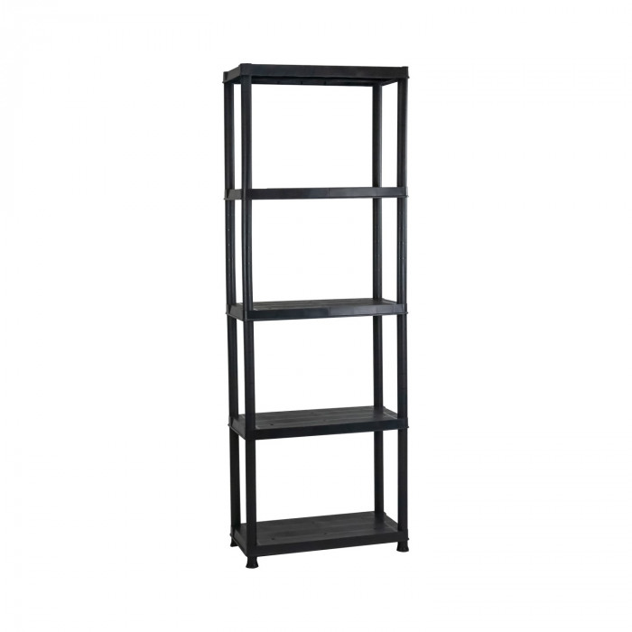 ESTANTERÍA RESINA 5 BALDAS NEGRA 172x60.5x30.5 cm 7HOUSE