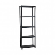 ESTANTERÍA RESINA 5 BALDAS NEGRA 172x60.5x30.5 cm 7HOUSE