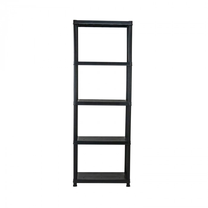 ESTANTERÍA RESINA 5 BALDAS NEGRA 172x60.5x30.5 cm 7HOUSE