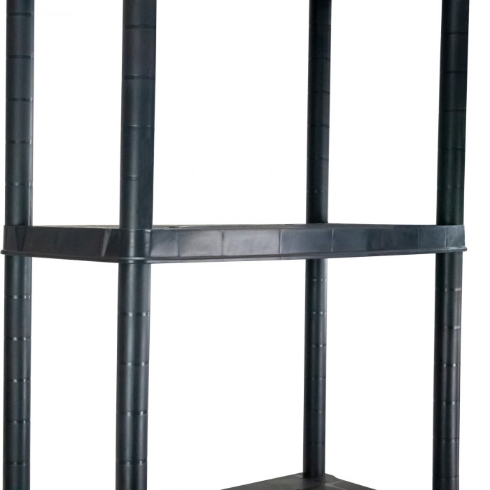 ESTANTERÍA RESINA 5 BALDAS NEGRA 172x60.5x30.5 cm 7HOUSE