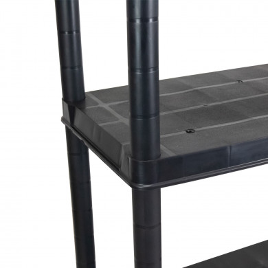 ESTANTERÍA RESINA 5 BALDAS NEGRA 172x60.5x30.5 cm 7HOUSE