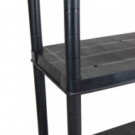 ESTANTERÍA RESINA 5 BALDAS NEGRA 172x60.5x30.5 cm 7HOUSE