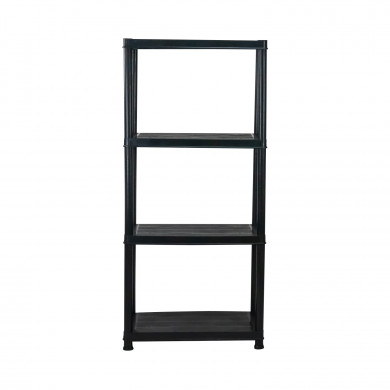 ESTANTERÍA RESINA 4 BALDAS NEGRA 130x60.5x30.5 cm 7HOUSE