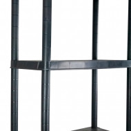 ESTANTERÍA RESINA 4 BALDAS NEGRA 130x60.5x30.5 cm 7HOUSE