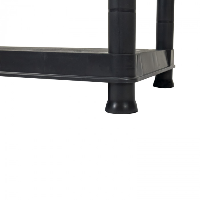 ESTANTERÍA RESINA 4 BALDAS NEGRA 130x60.5x30.5 cm 7HOUSE