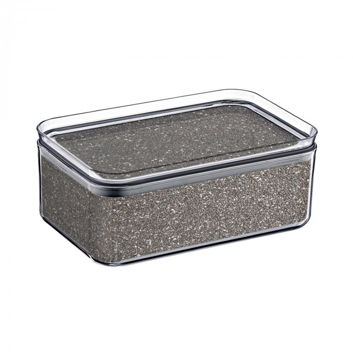 BOTE HERMÉTICO PEQUEÑO RECTANGULAR (10,5x16.5x7,5cm) 0,75L 7HOUSE RT.1