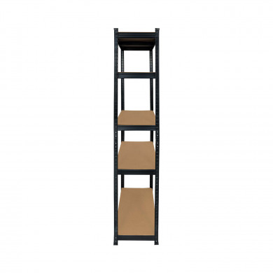 ESTANTERÍA NEGRA 5 BALDAS AJUSTABLES. 175KG. 180x90x40cm 7HOUSE