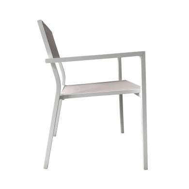 CONJUNTO ALUMINIO MESA EXT. 74x160/240x90cm + 6 SILLAS CON BRAZOS 81x54x59cm 7HOUSE