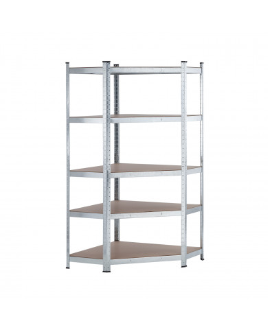 ESTANTERÍA ESQUINERA GALVANIZADA 5 BALDAS AJUSTABLES 7HOUSE CJ.1