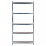 Pack 2 Estanterías Modulares y 1 Estantería Esquinera Galvanizadas 5 Baldas Ajustables GH91