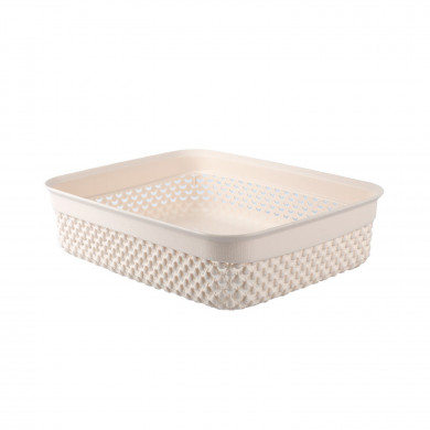 CESTA RESINA RECTANGULAR BAJA CREMA (24,5x19,5x6,5cm) 2,2L 7HOUSE CESTA RESINA RECTANGULAR BAJA CREMA (24,5x19,5x6,5cm) 2,2L 7HOUSE