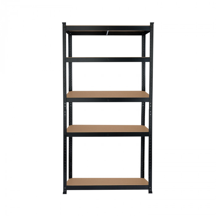 Pack 2 Estanterías Modulares y 1 Estantería Esquinera Negras 5 Baldas Ajustables GH91