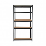 Pack 2 Estanterías Modulares y 1 Estantería Esquinera Negras 5 Baldas Ajustables GH91