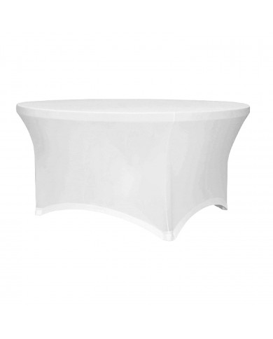 FUNDA PARA MESA REDONDA DE 180x74cm BLANCA RDM Basica BS.1