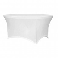 FUNDA PARA MESA REDONDA DE 180x74cm BLANCA RDM Basica BS.1