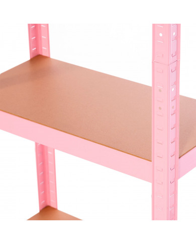 ESTANTERÍA 4 BALDAS AJUSTABLES ROSA 60KG 60x30Xx148cm RDM CJ.1 7HOUSE