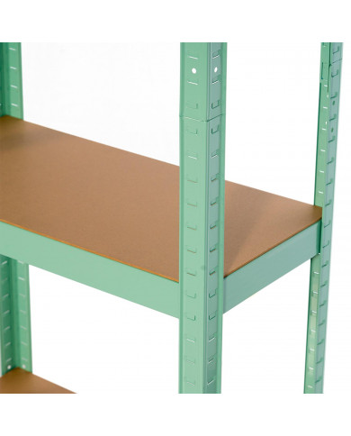 ESTANTERÍA 4 BALDAS AJUSTABLES VERDE 60KG 60x30Xx148cm RDM CJ.1 7HOUSE