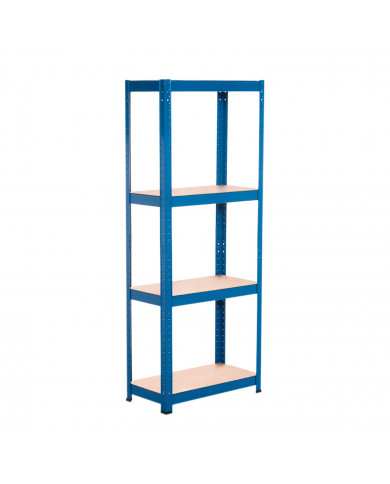 ESTANTERÍA 4 BALDAS AJUSTABLES AZUL 60KG 60x30Xx148cm RDM CJ.1 7HOUSE