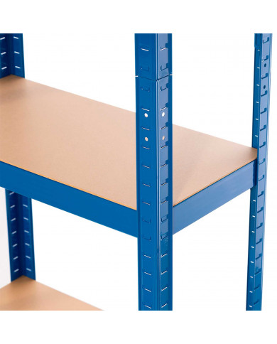 ESTANTERÍA 4 BALDAS AJUSTABLES AZUL 60KG 60x30Xx148cm RDM CJ.1 7HOUSE