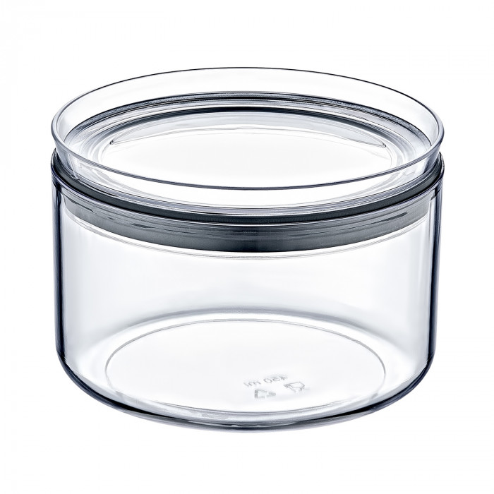 BOTE HERMÉTICO PEQUEÑO REDONDO (10,5x7,5cm) 0,45L 7HOUSE RT.1