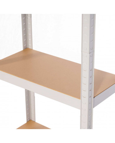 ESTANTERÍA 4 BALDAS AJUSTABLES BLANCA 60KG 60x30Xx148cm RDM CJ.1