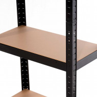 ESTANTERÍA 4 BALDAS AJUSTABLES NEGRA 60KG 60x30Xx148cm RDM CJ.1