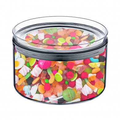 BOTE HERMÉTICO PEQUEÑO REDONDO (10,5x7,5cm) 0,45L 7HOUSE RT.1